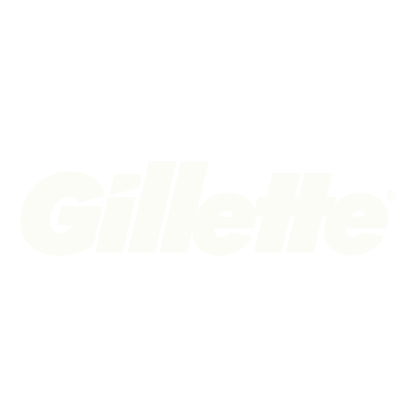 Logo Gillette blanco